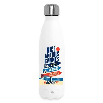 Côte d’Azur Nice, Antibes, Cannes Retour en voyage - Bouteille isotherme 500 ml - blanc - Devant