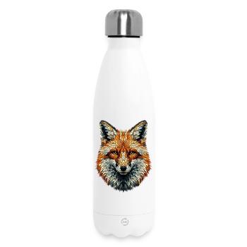 Renard dans le style mosaïque - Bouteille isotherme 500 ml - blanc - Devant
