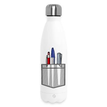 Kugelschreiber immer dabei - Thermosflasche 500 ml - Weiß - Vorne