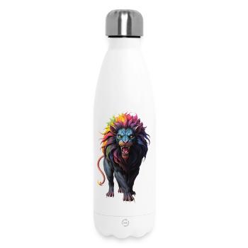 Mehrfarbiger Löwe - Thermosflasche 500 ml - Weiß - Vorne