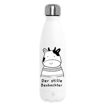 The silent observer - Insulated Water Bottle 500 ml - white - Front