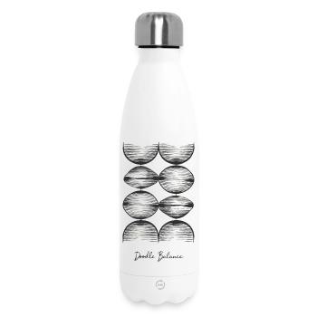 Doodle Balance – Harmony in Chaos - Insulated Water Bottle 500 ml - white - Front