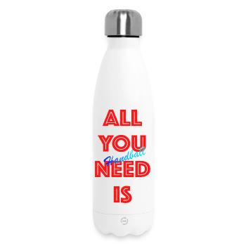 All You Need Is Handball (Rot) - Thermosflasche 500 ml - Weiß - Vorne