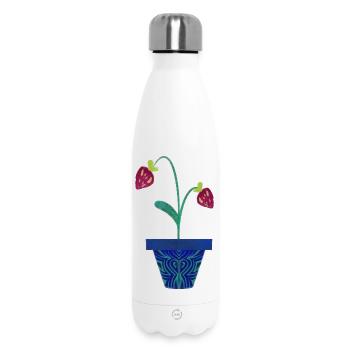 Fraise dans un pot - Bouteille isotherme 500 ml - blanc - Devant