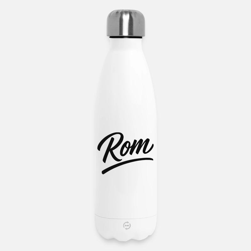 Rom Script Schriftzug Unterlinie - Thermosflasche 500 ml - Weiß