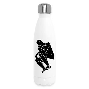 The thinker of triangles and squares - Insulated Water Bottle 500 ml - white - Front