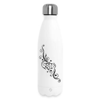 Florales Ornament Blume Tribal Design - Thermosflasche 500 ml - Weiß - Vorne
