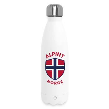 Alpennorwegen-Schild - Thermosflasche 500 ml - Weiß - Vorne