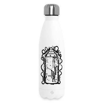 Cool Comic Spray Can with Drops - Insulated Water Bottle 500 ml - white - Front
