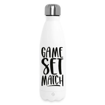 Game Set Match - Insulated Water Bottle 500 ml - white - Front