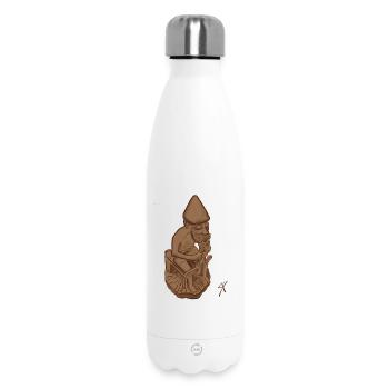 Thor Wooden Statue - Norse Pagan Art - Insulated Water Bottle 500 ml - white - Front