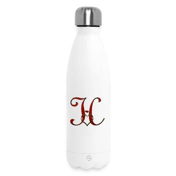 Monogramm H mit Herzrahmen - Thermosflasche 500 ml - Weiß - Vorne