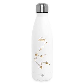 Verseau Signe du zodiaque Constellation d’étoiles Doré - Bouteille isotherme 500 ml - blanc - Devant