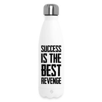 Erfolg ist die beste Rache - Thermosflasche 500 ml - Weiß - Vorne