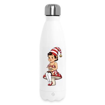Fille lutin avec poupée bébé - Bouteille isotherme 500 ml - blanc - Devant