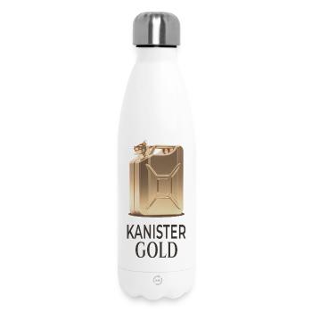 Kanister Gold Spritpreis Humor Design - Thermosflasche 500 ml - Weiß - Vorne