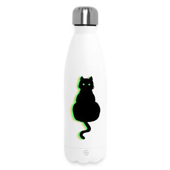 Neon Katze - Thermosflasche 500 ml - Weiß - Vorne