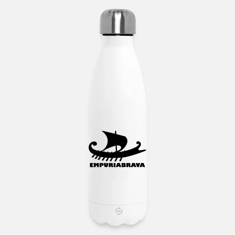 Schiff Empuriabrava 2-seitig - Thermosflasche 500 ml - Weiß