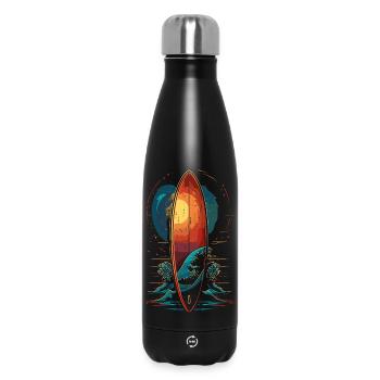 Surfboard - Insulated Water Bottle 500 ml - black - Front