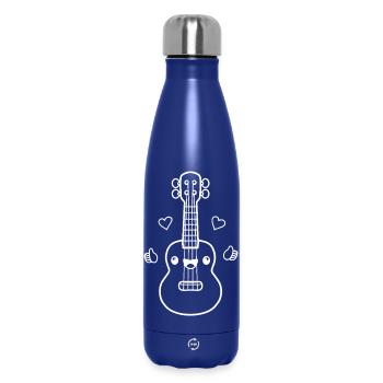 Ukulele Comic Look - Thermosflasche 500 ml - Dunkelblau  - Vorne