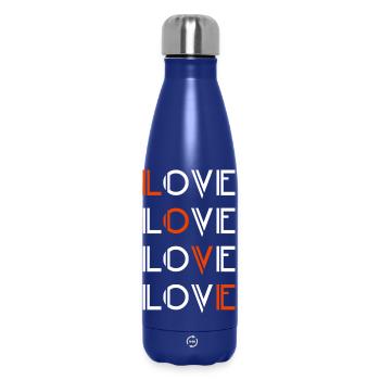 Love / Liebe - Thermosflasche 500 ml - Dunkelblau  - Vorne