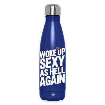 Wieder höllisch sexy aufgewacht - Thermosflasche 500 ml - Dunkelblau  - Vorne