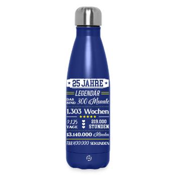 25 Geburtstag 25ter Geb Geschenk Happy Birthday - Thermosflasche 500 ml - Dunkelblau  - Vorne