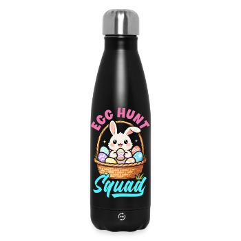 Frohe Ostern Süßer Osterhase Eiersuche Ostereier - Thermosflasche 500 ml - Schwarz - Vorne