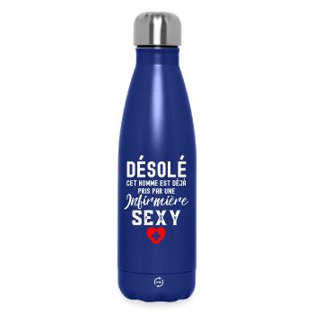 Cet homme est déjà pris par une infirmière sexy - Bouteille isotherme 500 ml - bleu foncé  - Devant