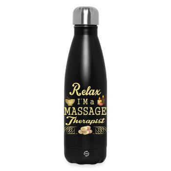 Massagetherapie - Thermosflasche 500 ml - Schwarz - Vorne
