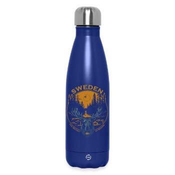 Sweden - Moose - Nature - Thermosflasche 500 ml - Dunkelblau  - Vorne