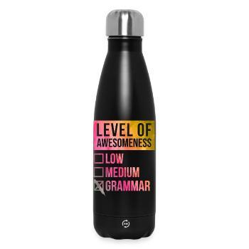 Grammar - Insulated Water Bottle 500 ml - black - Front