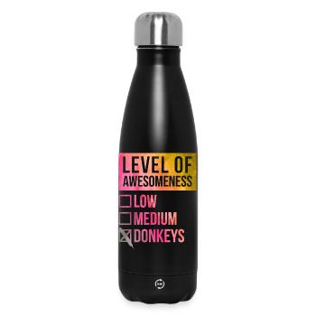 Esel - Thermosflasche 500 ml - Schwarz - Vorne