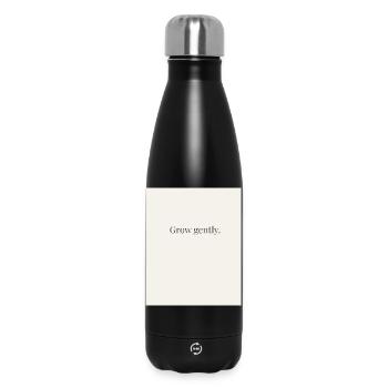 Minimalist Quote Poster „Grow Gently“  - Thermosflasche 500 ml - Schwarz - Vorne