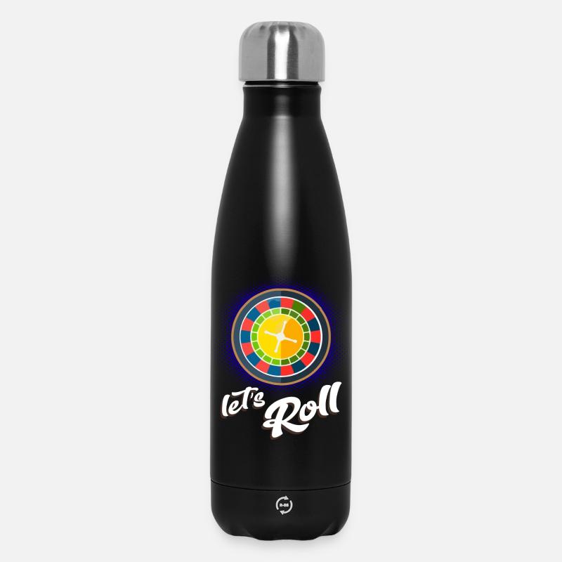 Lebendige Roulette-Inspiration - Thermosflasche 500 ml - Schwarz