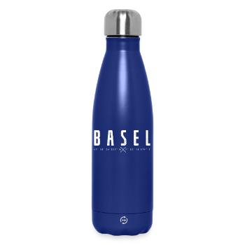 Basel Schweiz - Thermosflasche 500 ml - Dunkelblau  - Vorne