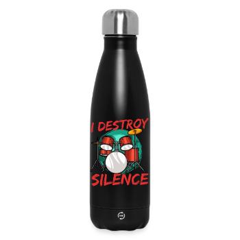 Tambour Batterie - Bouteille isotherme 500 ml - noir - Devant