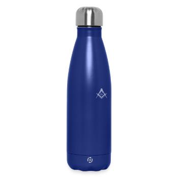 Freimaurer Symbol Winkel & Zirkel Freimaurerei - Thermosflasche 500 ml - Dunkelblau  - Vorne