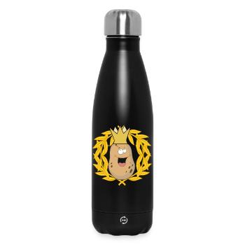 Roi pomme de terre Tuberelet légumes Couronne de laurier - Bouteille isotherme 500 ml - noir - Devant