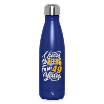 49. Geburtstag bier - Thermosflasche 500 ml - Dunkelblau  - Vorne