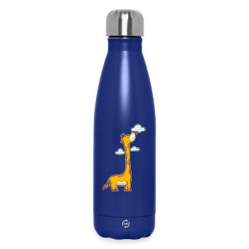 Giraffe Wolken - Thermosflasche 500 ml - Dunkelblau  - Vorne