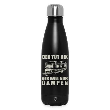 Der Tut Nix Der Will Nur Campen - Thermosflasche 500 ml - Schwarz - Vorne