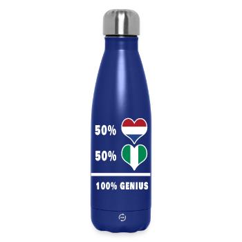 Nigéria et Pays-Bas Conception ingénieuse du drapeau - Bouteille isotherme 500 ml - bleu foncé  - Devant