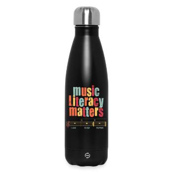 Music Literacy Matters - Insulated Water Bottle 500 ml - black - Front