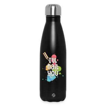 Ich Werde Dich Nageln Nagelkünstler Manikürist - Thermosflasche 500 ml - Schwarz - Vorne