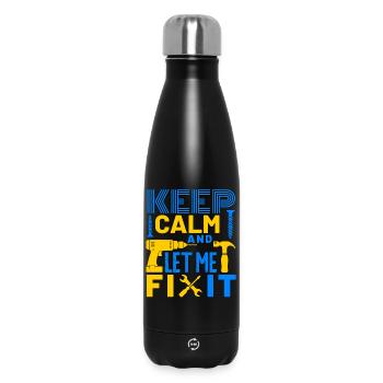 Keep Calm and Let Me Fix It DIY - Insulated Water Bottle 500 ml - black - Front