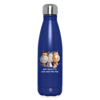 Mir Reichts Ich Geh Reiten Pferde Spruch I Reiter - Thermosflasche 500 ml - Dunkelblau  - Vorne