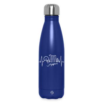 Singapore Skyline Heartbeat Asia I Love Singapore - Bouteille isotherme 500 ml - bleu foncé  - Devant