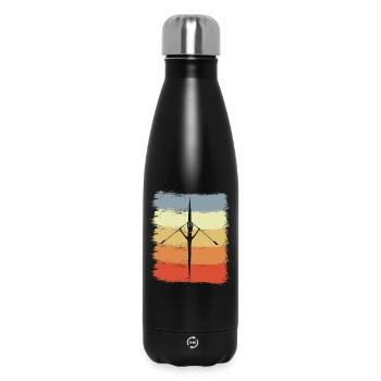 Ruderboot Zeichnung - Thermosflasche 500 ml - Schwarz - Vorne