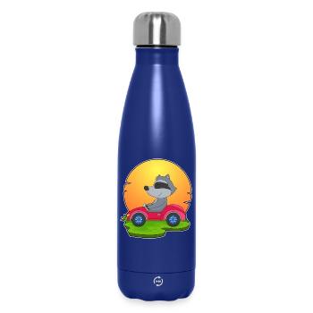 Waschbär Auto - Thermosflasche 500 ml - Dunkelblau  - Vorne